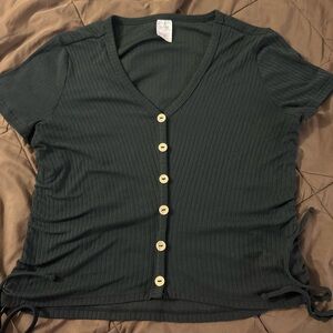 No boundaries cropped black top